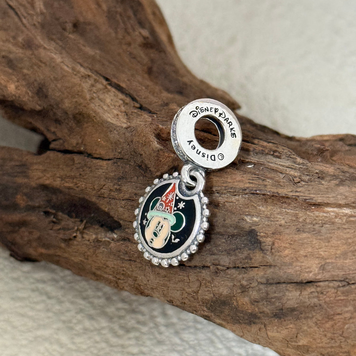 Sorcerer Mickey Disney Castle Exclusive Dangle 925 Sterling Silver Charm for Pandora Bracelet