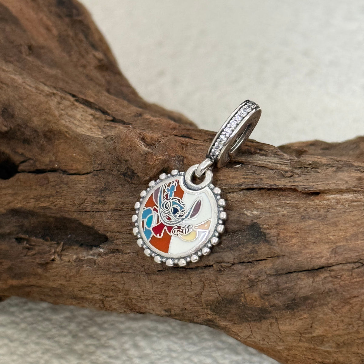Disney Cruise Line Pirate Stitch Exclusive Dangle 925 Sterling Silver Charm for Pandora Bracelet
