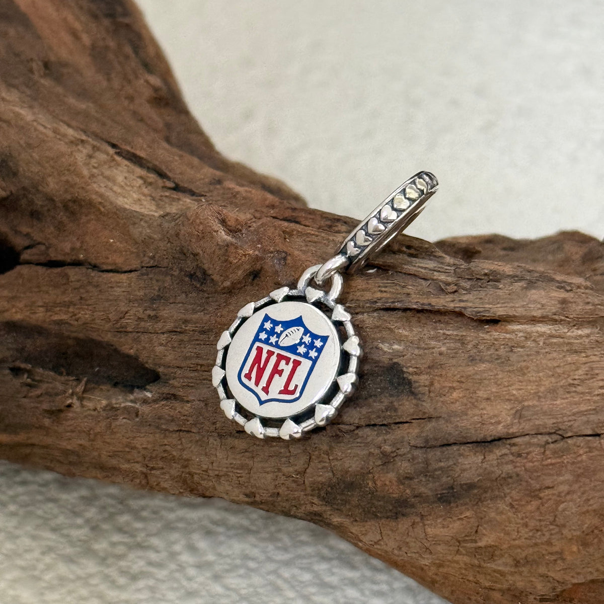 NFL Football Exclusive Dangle 925 Sterling Silver Charm for Pandora Bracelet