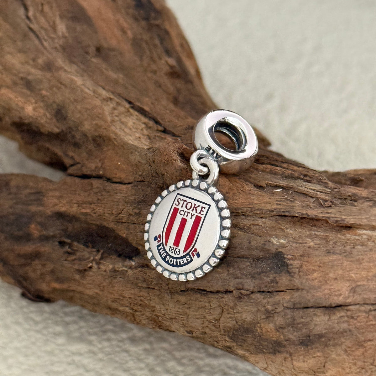 Stoke City F.C. Exclusive Dangle 925 Sterling Silver Charm for Pandora Bracelet
