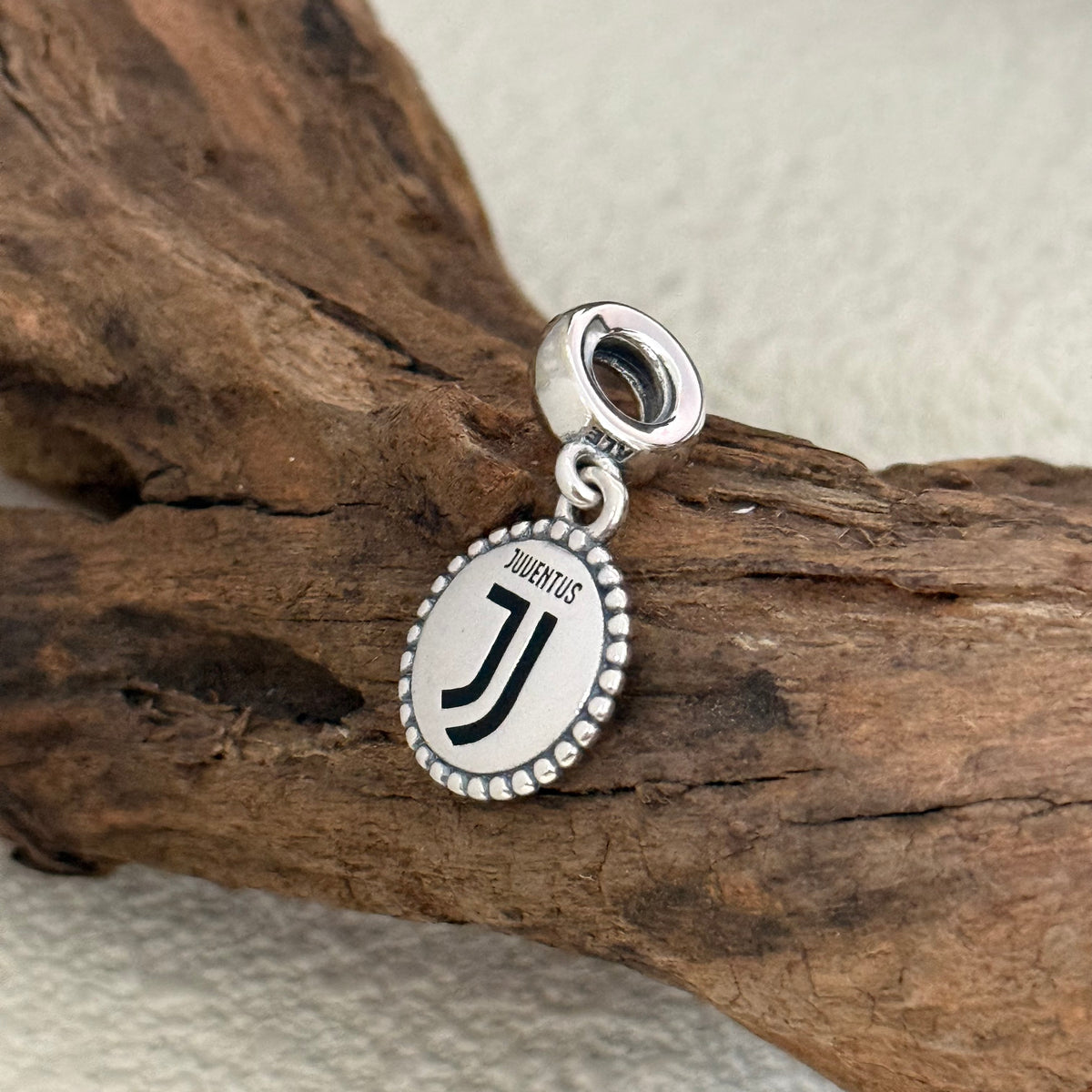 JUV Juventus F.C. Exclusive Dangle 925 Sterling Silver Charm for Pandora Bracelet