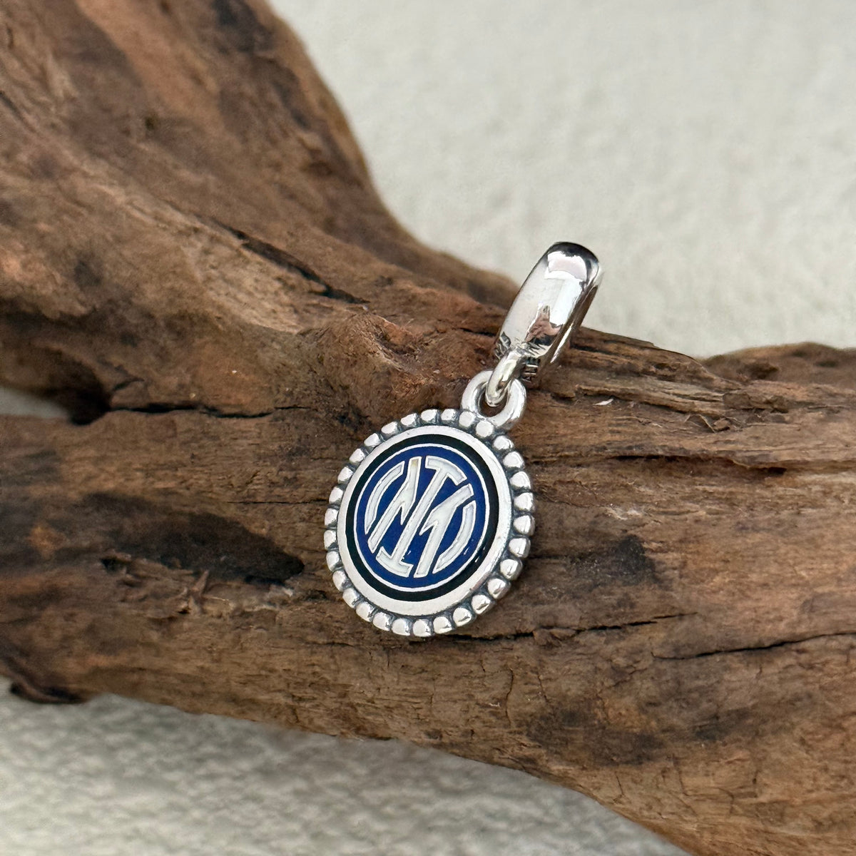 INT F.C. Internazionale Milano Exclusive Dangle 925 Sterling Silver Charm for Pandora Bracelet