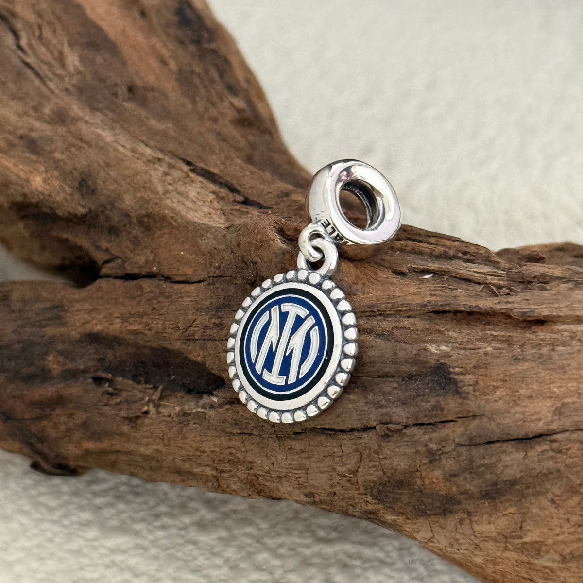 INT F.C. Internazionale Milano Exclusive Dangle 925 Sterling Silver Charm for Pandora Bracelet