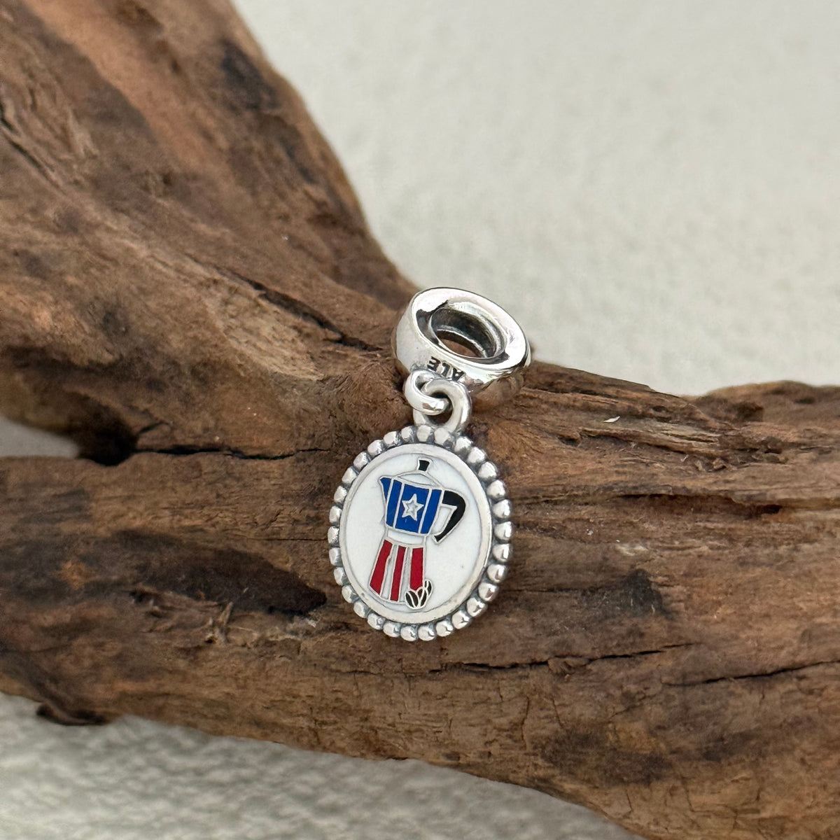 Coffee Pot Puerto Rico Exclusive Dangle 925 Sterling Silver Charm for Pandora Bracelet