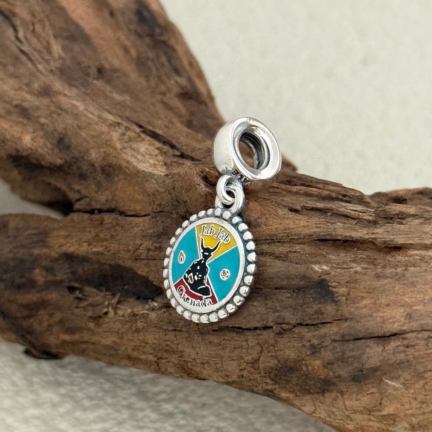 Caribbean Carnival Exclusive Dangle 925 Sterling Silver Charm for Pandora Bracelet