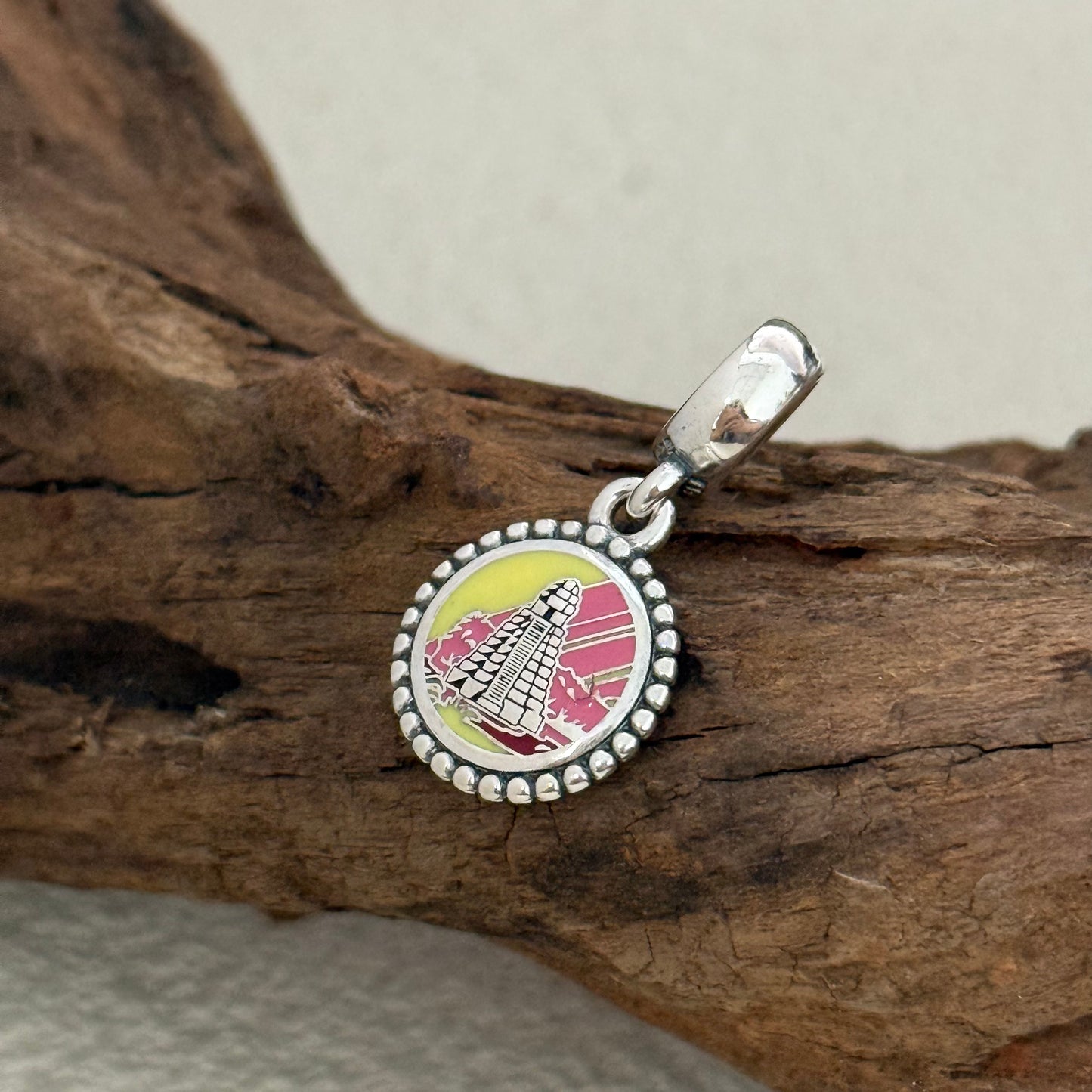 Mayan Pyramid Exclusive Dangle 925 Sterling Silver Charm for Pandora Bracelet