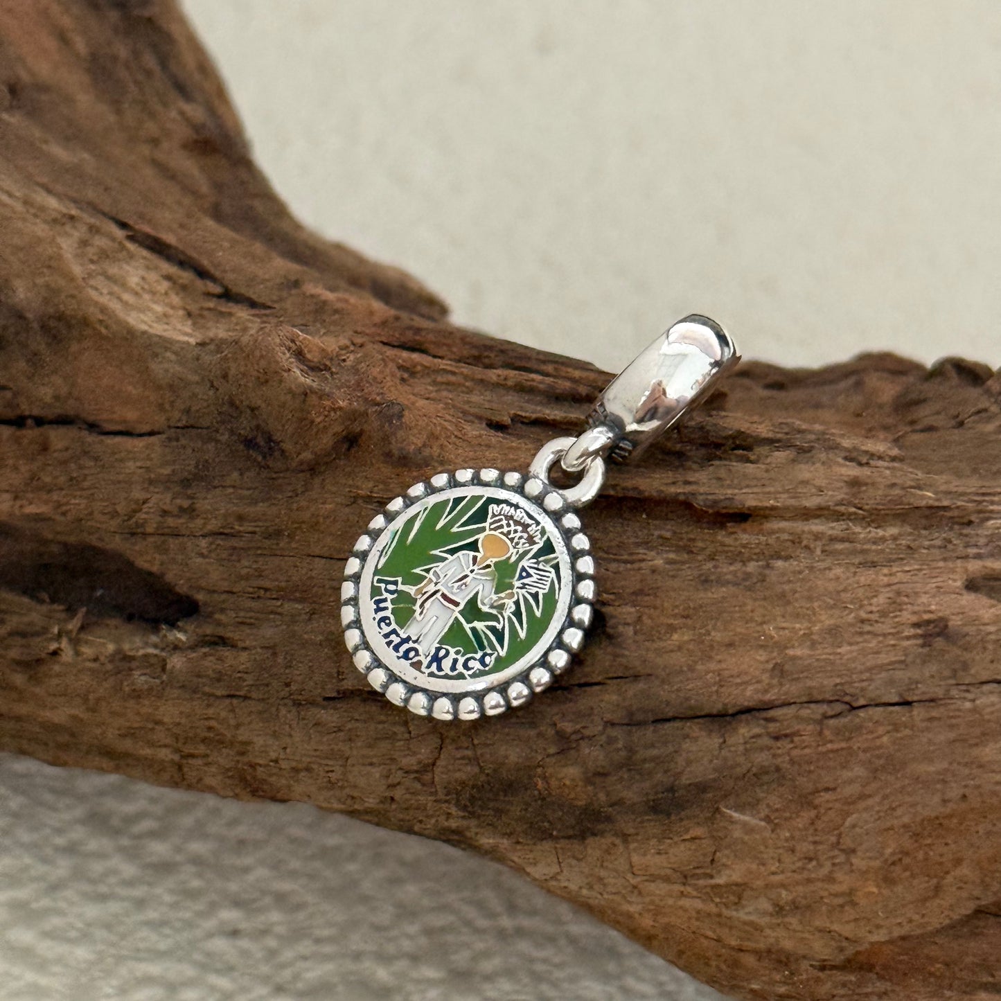 Puerto Rico Exclusive Dangle 925 Sterling Silver Charm for Pandora Bracelet