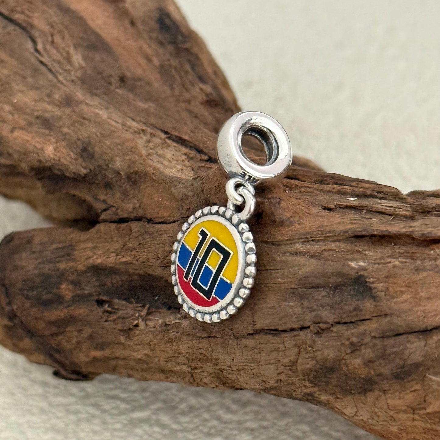 Colombia #10 Soccer World Cup Exclusive Dangle Charm for Pandora Bracelet