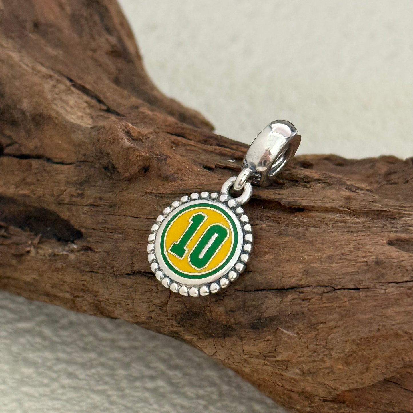 Brazil #10 Soccer World Cup Exclusive Dangle Charm for Pandora Bracelet