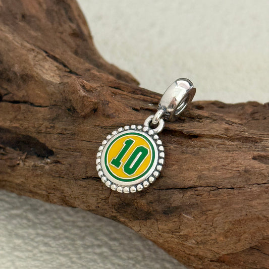 Brazil #10 Soccer World Cup Exclusive Dangle Charm for Pandora Bracelet