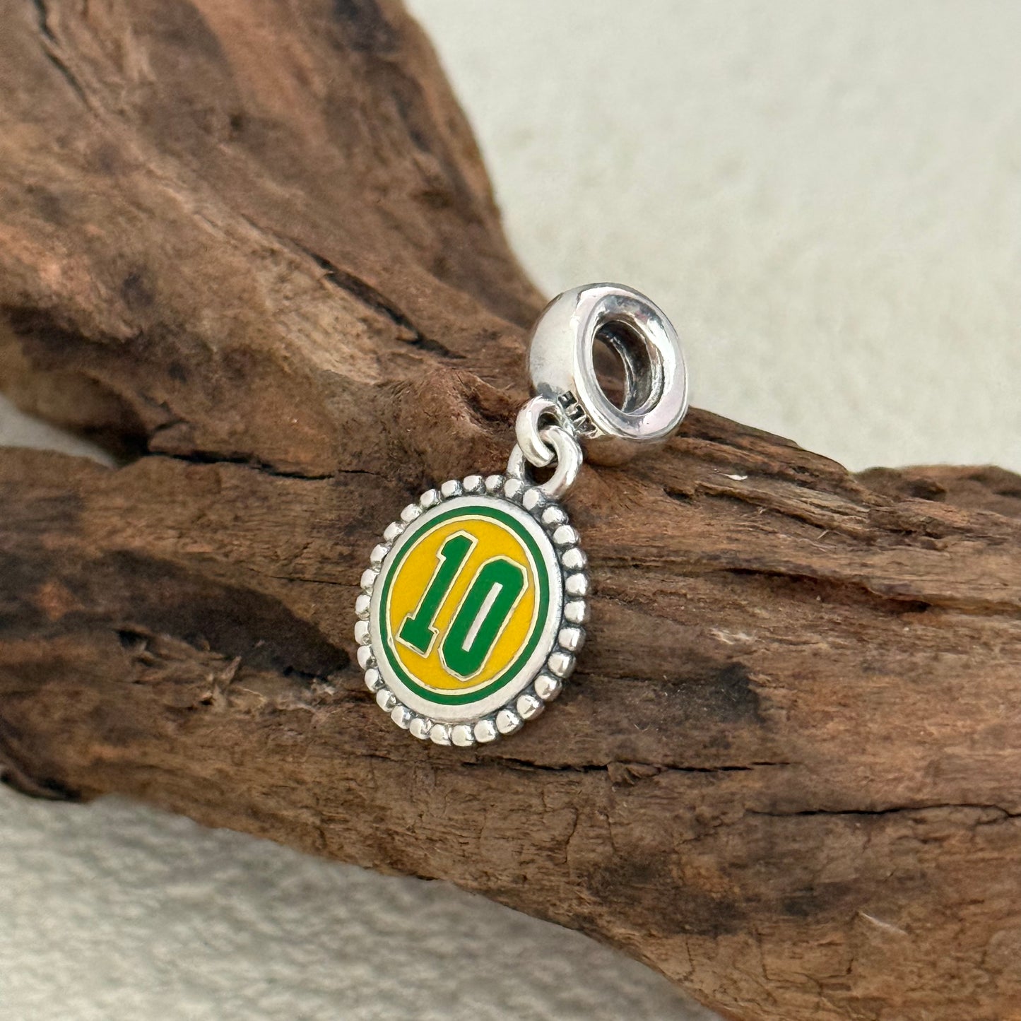 Brazil #10 Soccer World Cup Exclusive Dangle Charm for Pandora Bracelet
