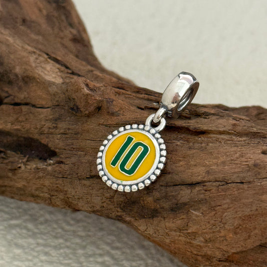 Soccer Brazil #10 World Cup Exclusive Dangle Charm for Pandora Bracelet