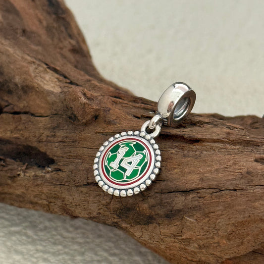 Mexico #14 Soccer World Cup Exclusive Dangle Charm for Pandora Bracelet