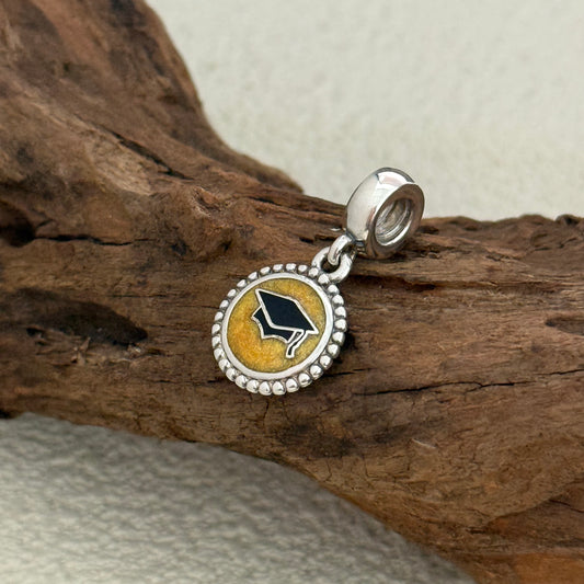 Graduation Gold Exclusive Dangle Charm for Pandora Bracelet