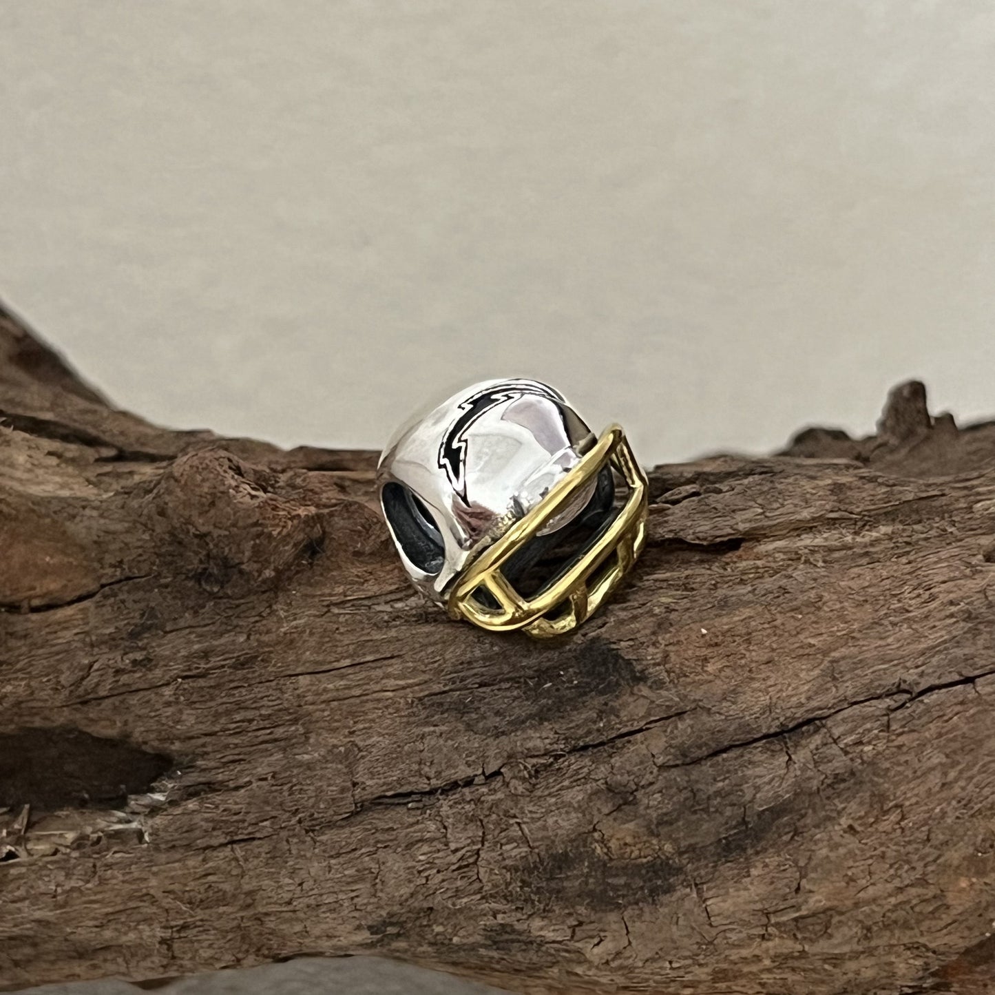 Los Angeles Chargers Football Helmet Exclusive Bead Charm for Pandora Bracelet