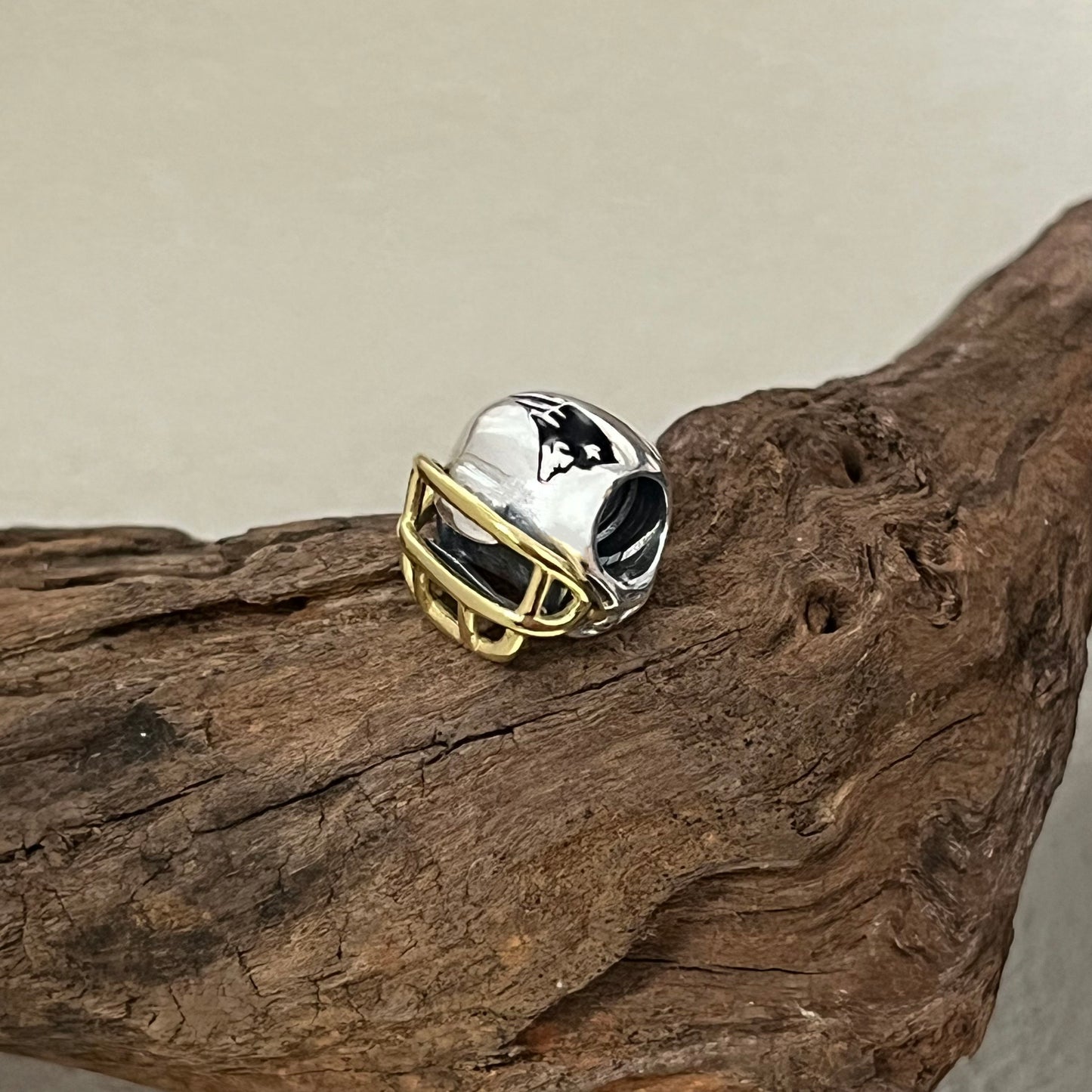 New England Patriots Football Helmet Exclusive Bead Charm for Pandora Bracelet