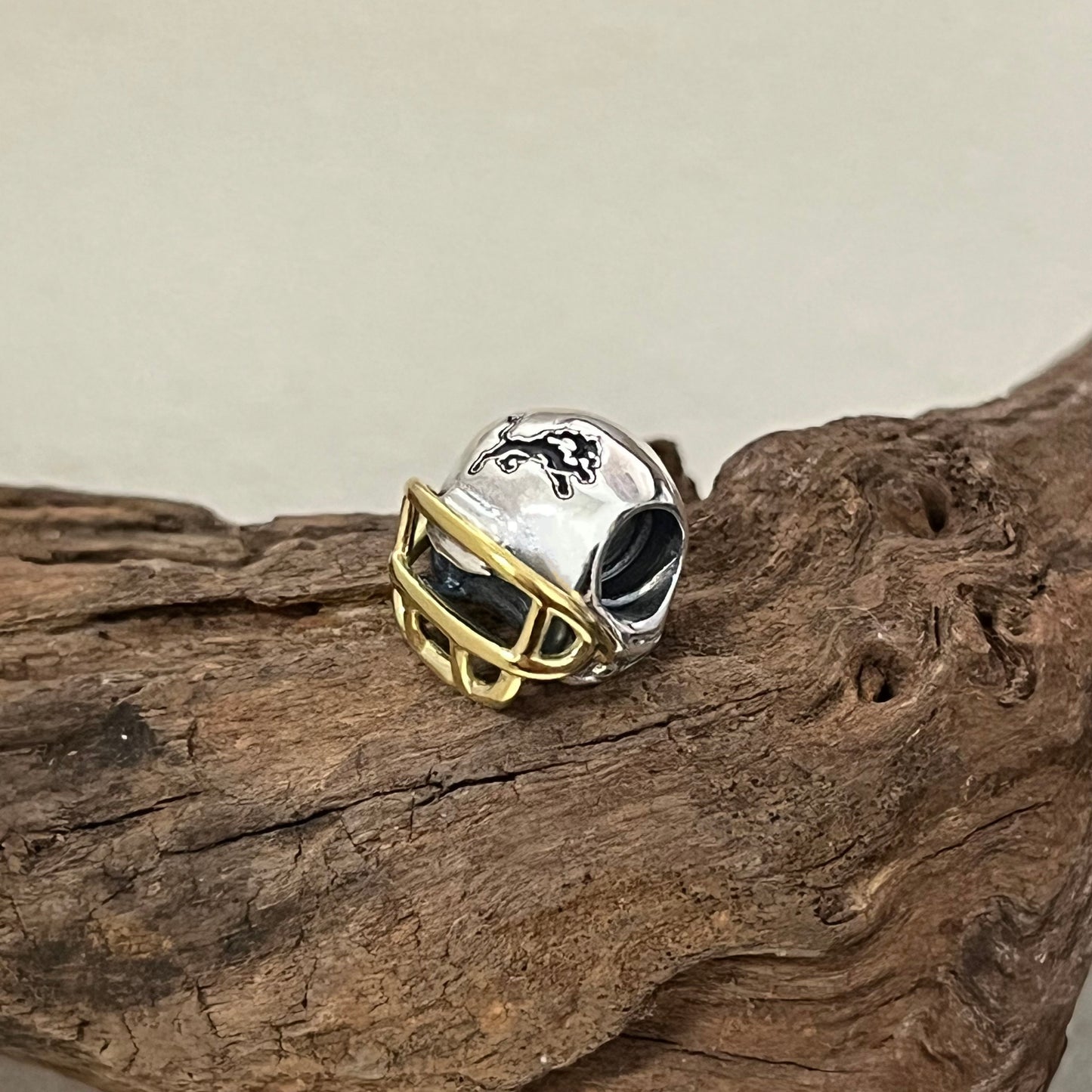 Detroit Lions Football Helmet Exclusive Bead Charm for Pandora Bracelet