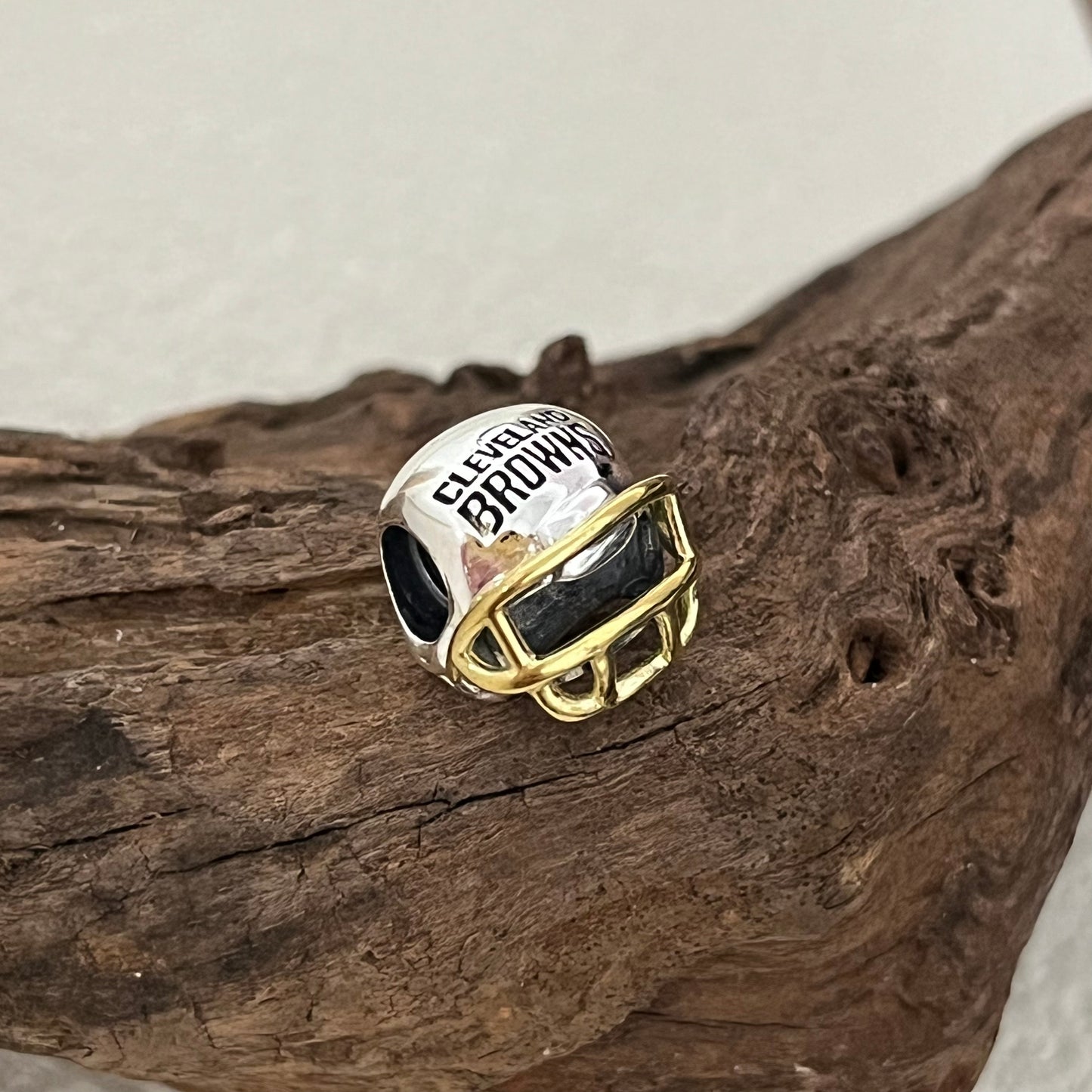 Cleveland Browns Football Helmet Exclusive Bead Charm for Pandora Bracelet