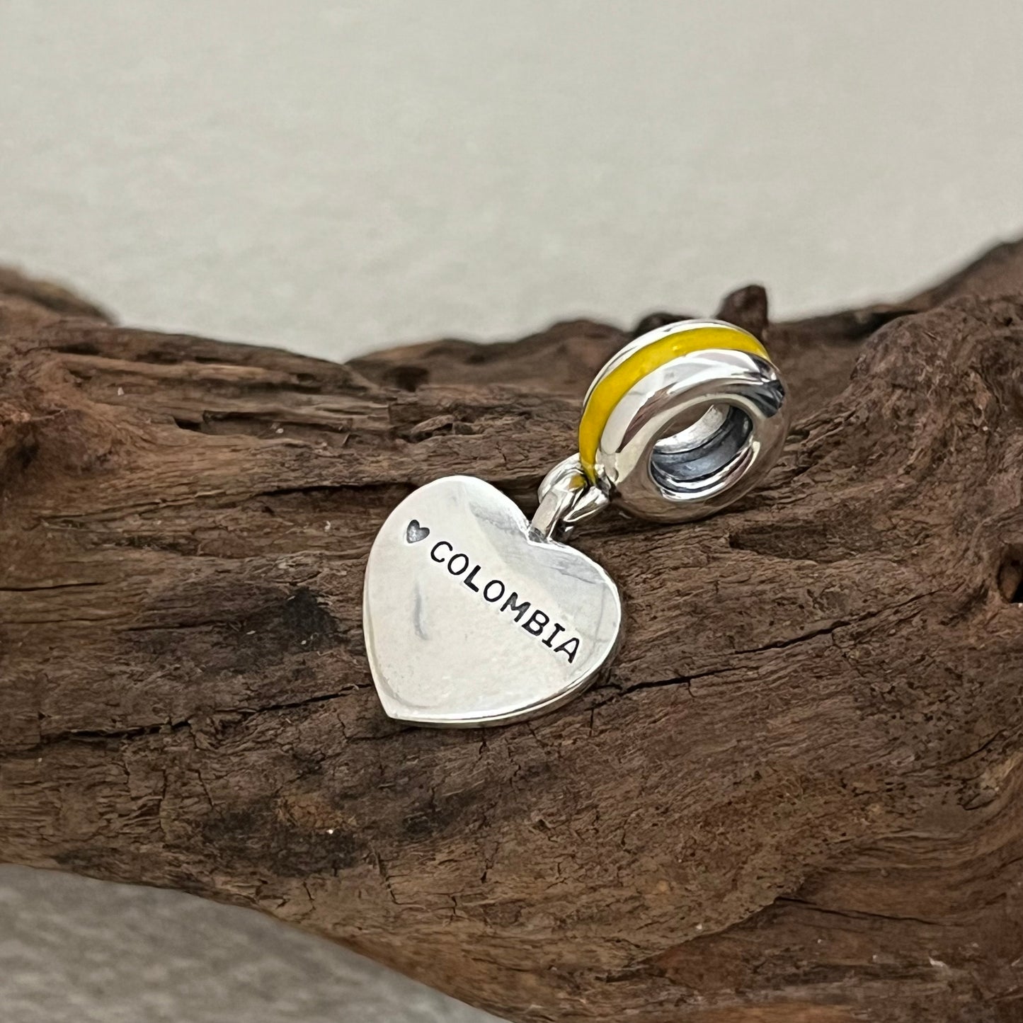 Colombia Flag Heart Exclusive Dangle Charm for Pandora Bracelet