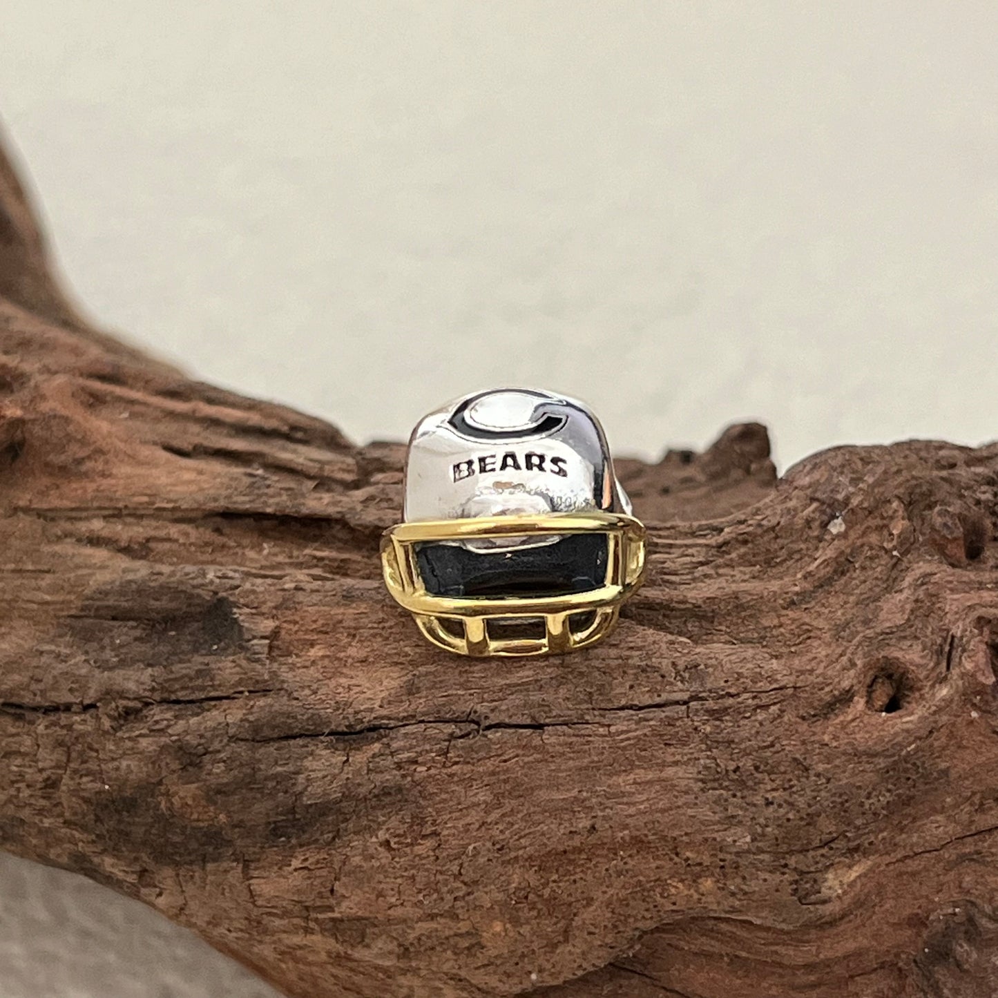 Chicago Bears Football Helmet Exclusive Bead Charm for Pandora Bracelet