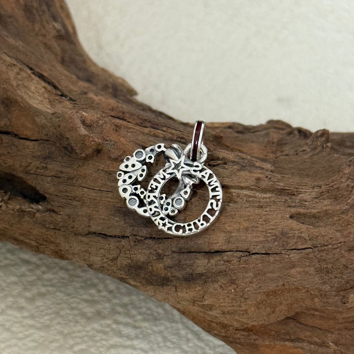 Pandora Holiday Wreath Double Dangle Charm
