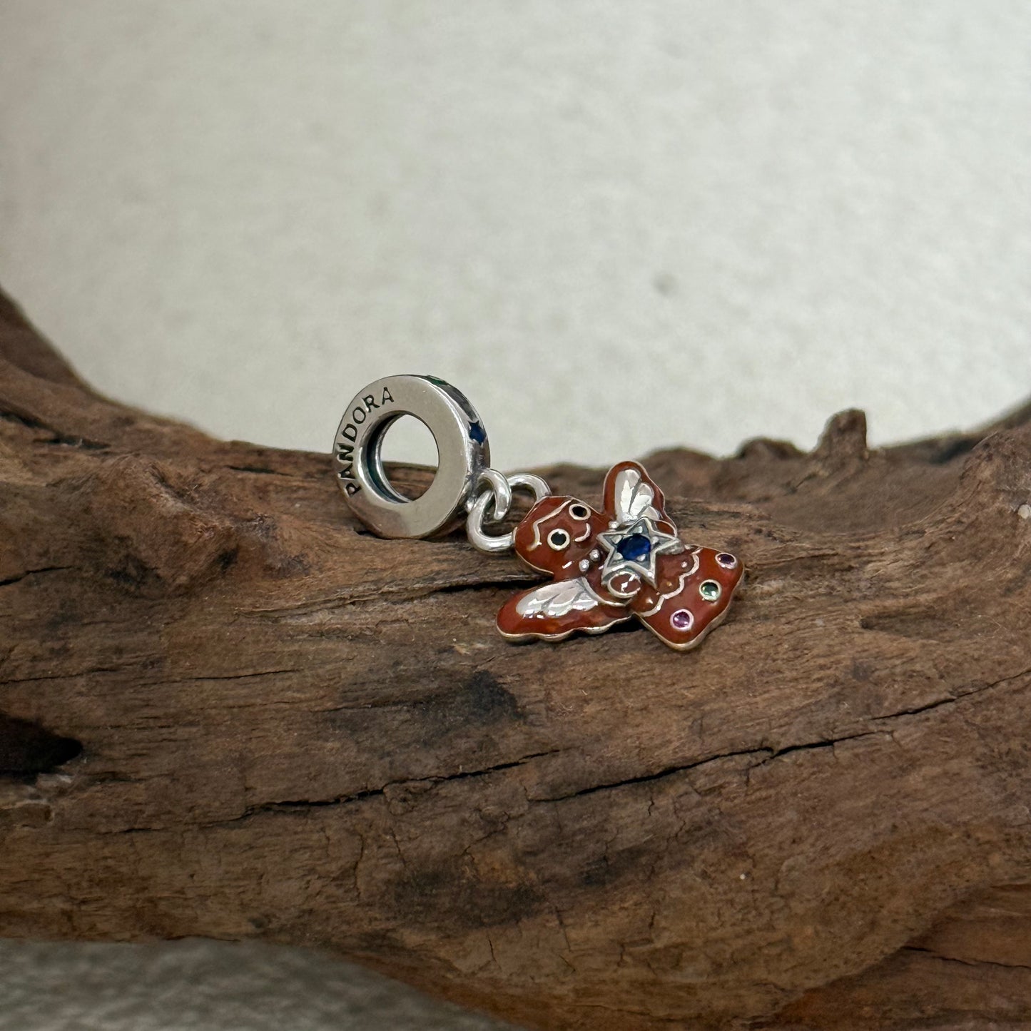 Pandora Gingerbread Angel Dangle Charm
