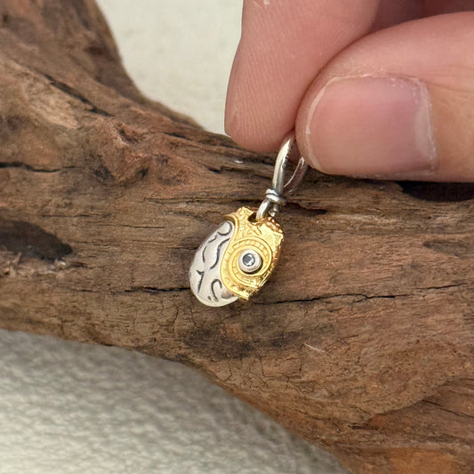 Disney Princesses Moana Heart of Te Fiti Dangle Charm Sterling Silver for Pandora Bracelet- Golden Plating