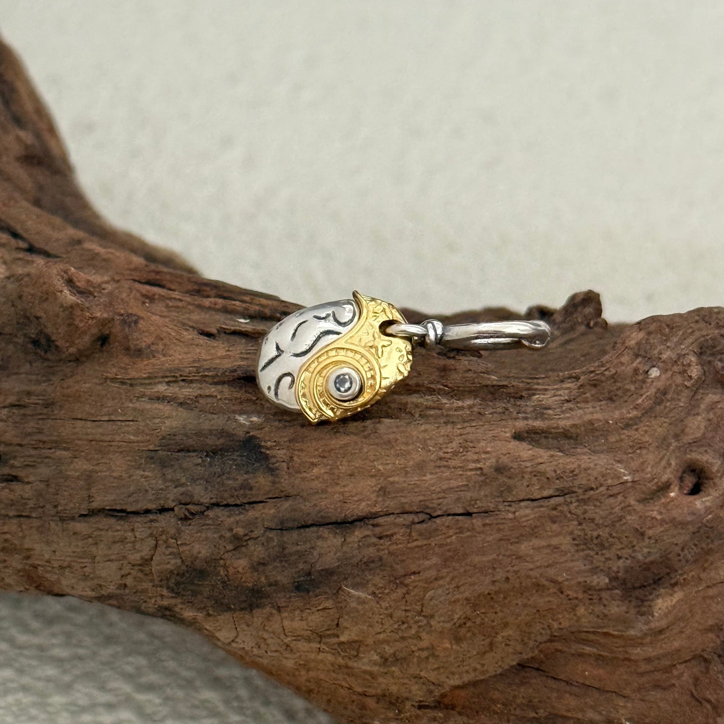Disney Princesses Moana Heart of Te Fiti Dangle Charm Sterling Silver for Pandora Bracelet- Golden Plating