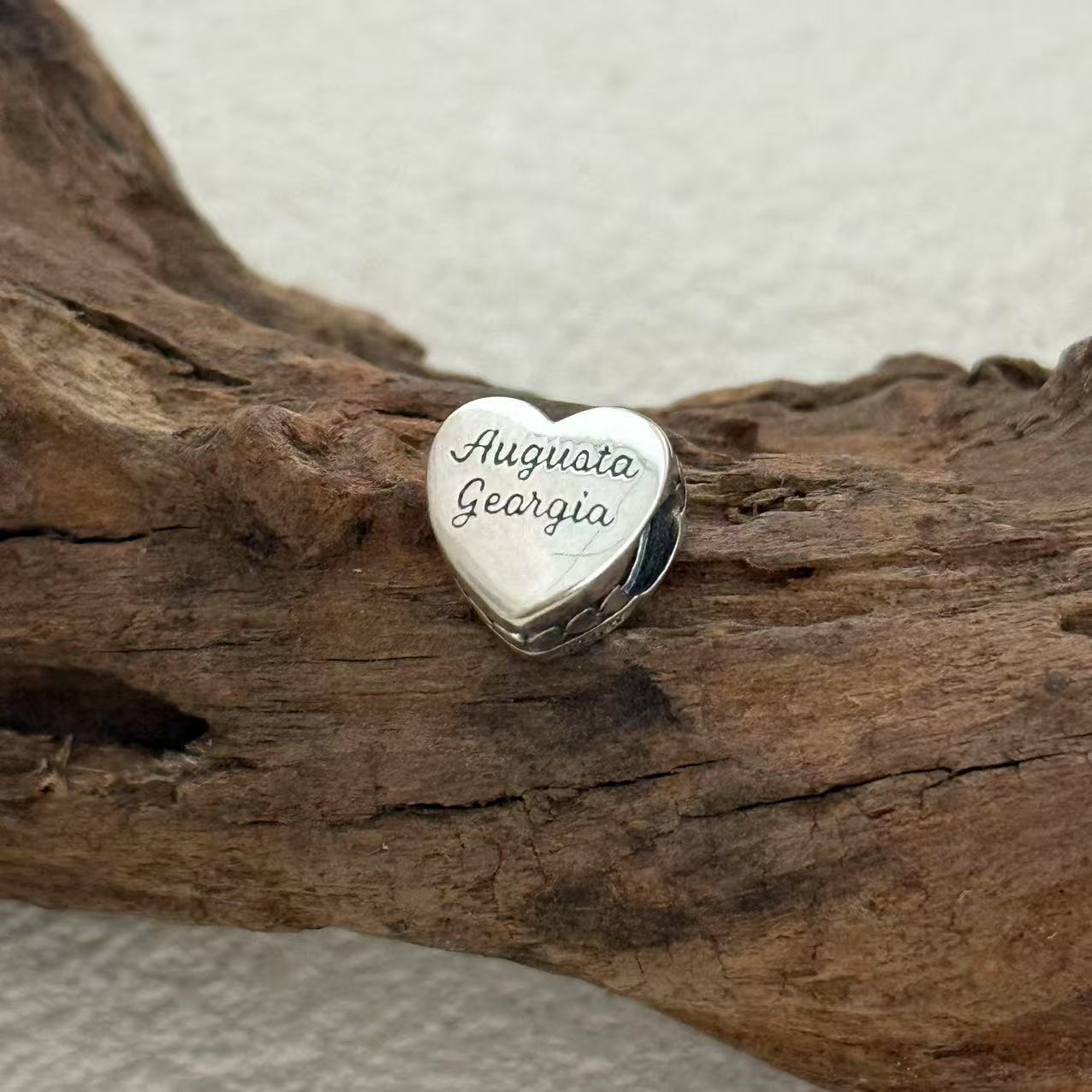 Augusta, Georgia Charm Exclusive Heart Bead Charm for Pandora Bracelet