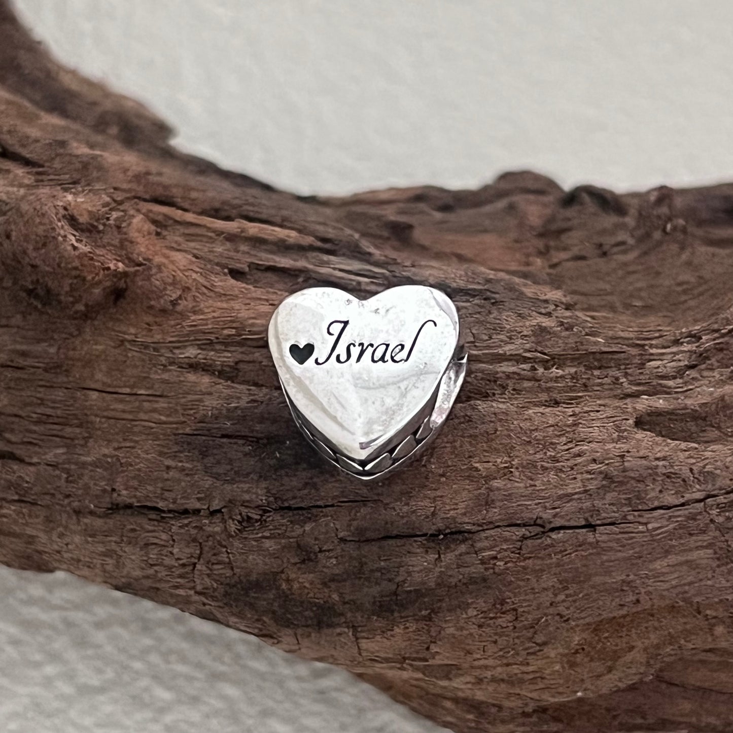 Israel Exclusive Heart Bead Charm for Pandora Bracelet