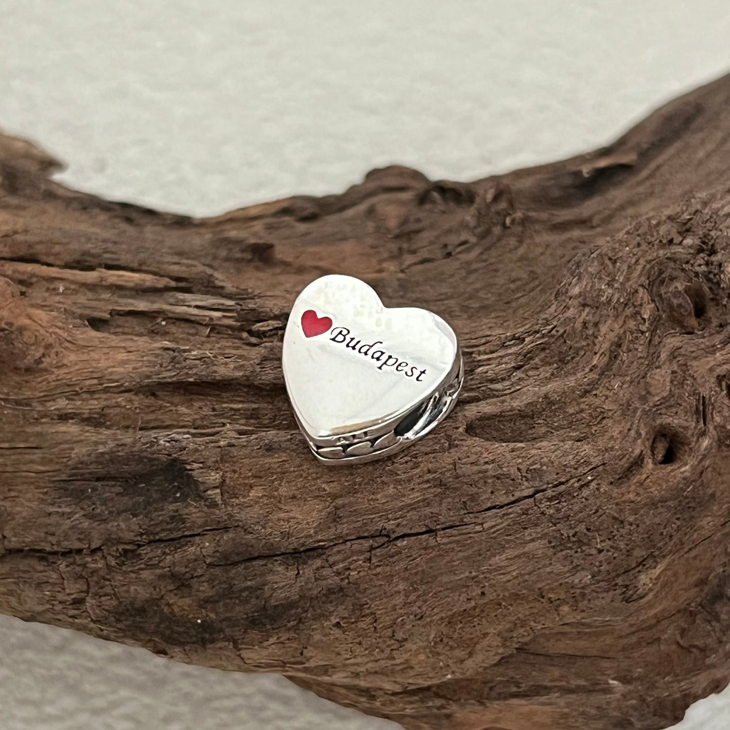 I Love Budapest Exclusive Heart Bead Charm for Pandora Bracelet