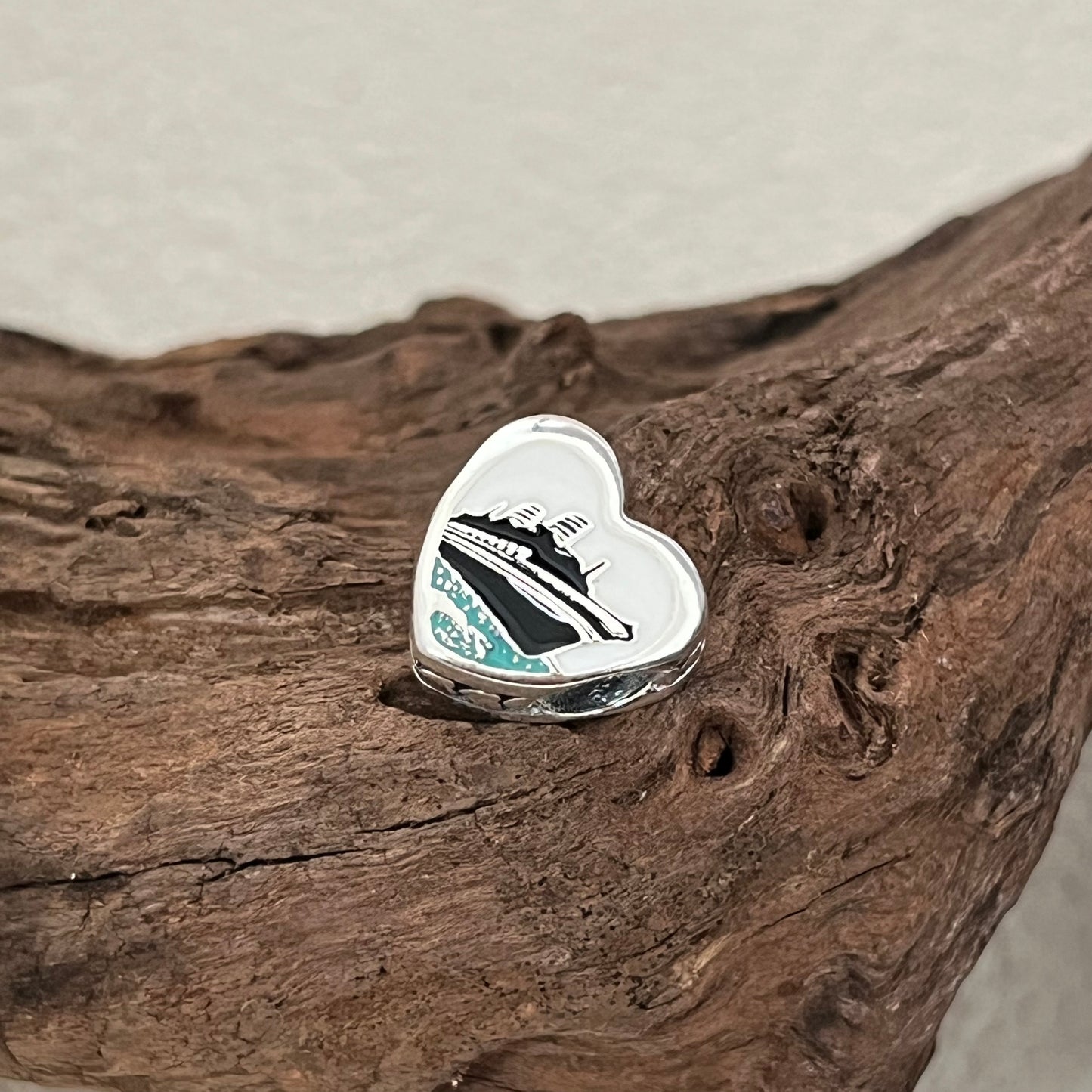 Alaska Whale Tail Cruise Ship Exclusive Heart Bead Charm for Pandora Bracelet