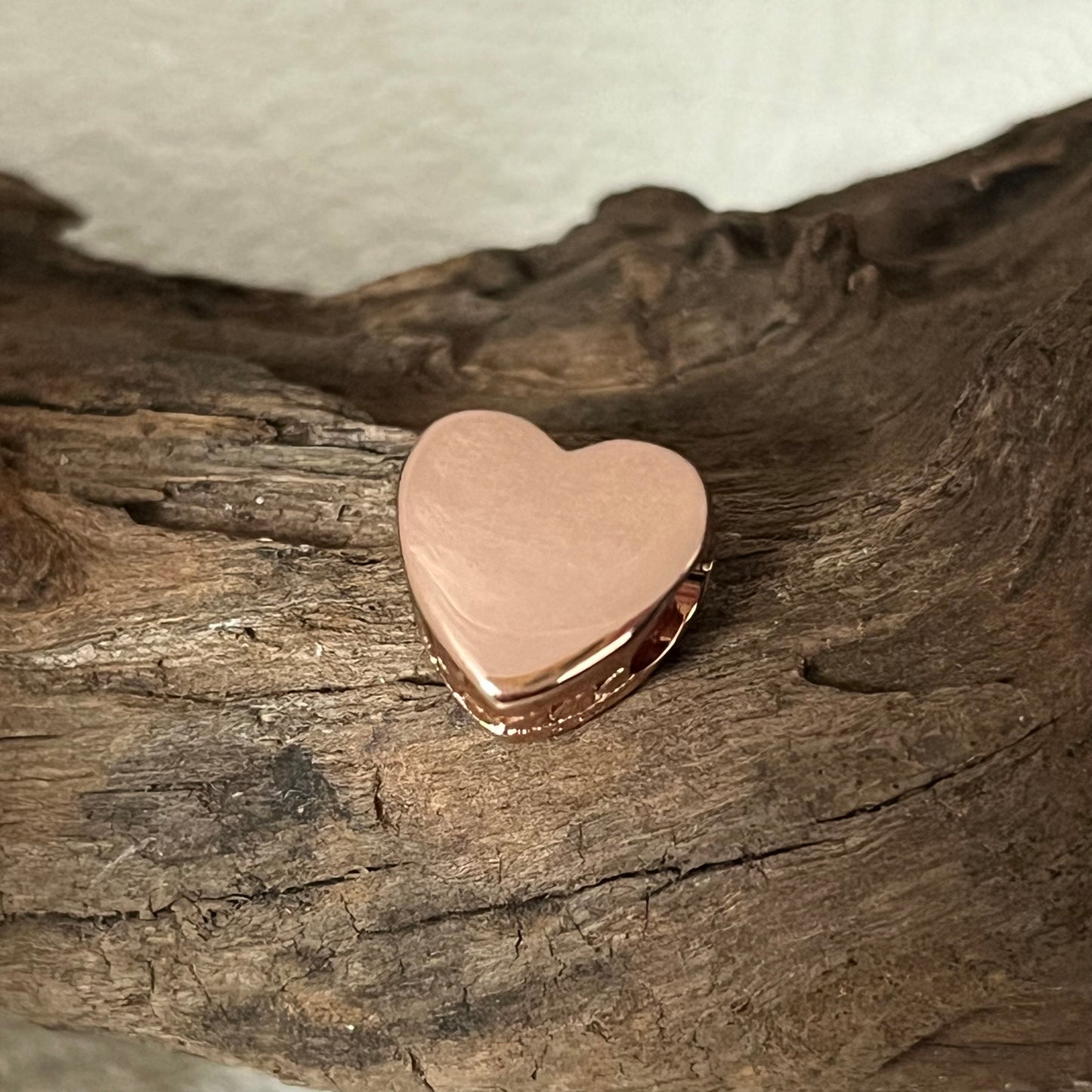 South Africa Exclusive Heart Bead Charm for Pandora Bracelet Rose gold-plated