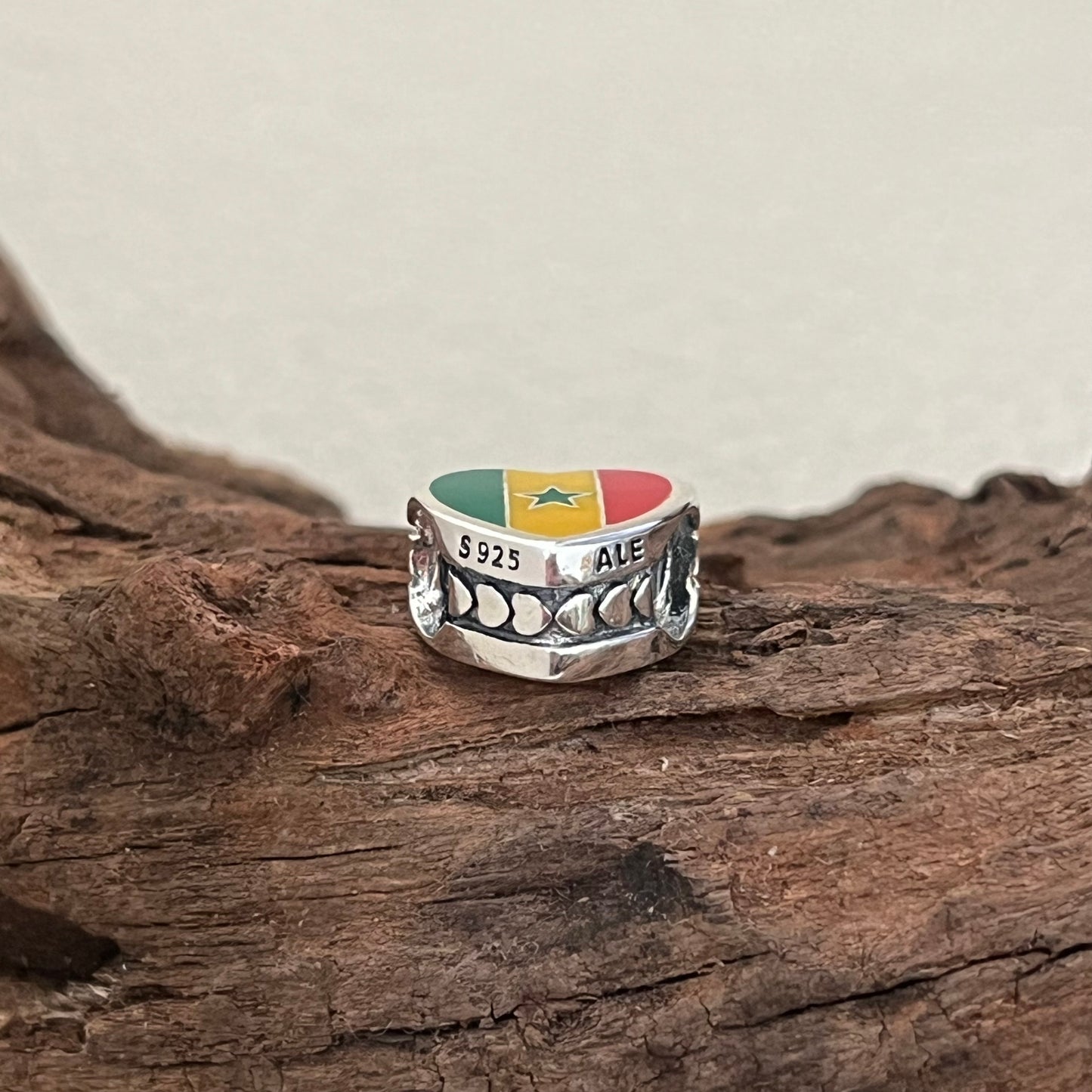 Senegal Flag Exclusive Heart Bead Charm for Pandora Bracelet