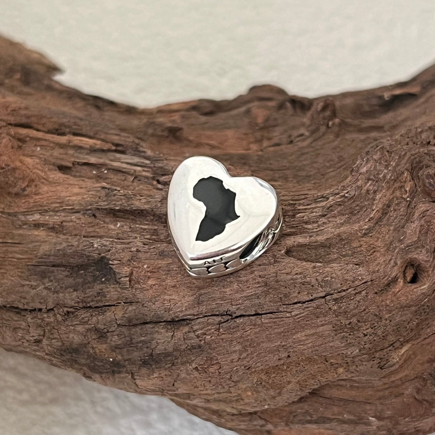 South Africa Map Exclusive Heart Bead Charm for Pandora Bracelet