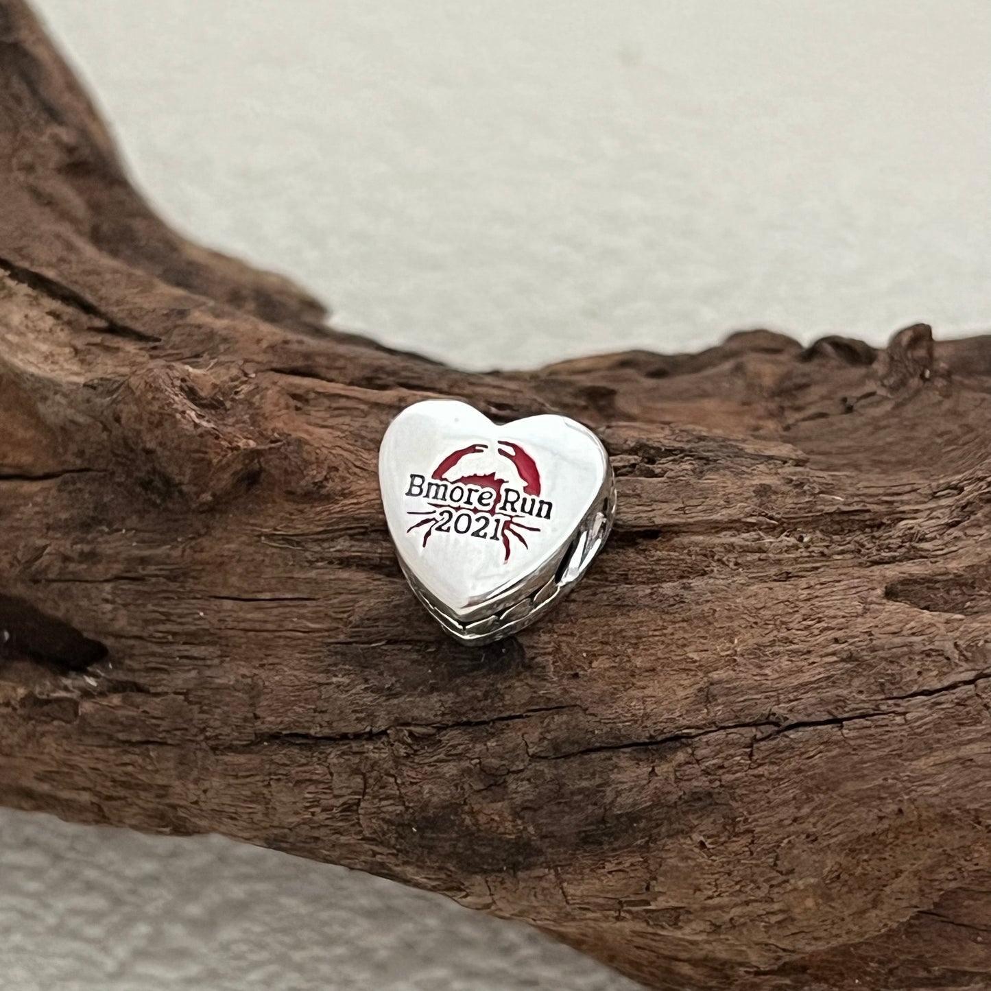 Bmore Run 2021 Exclusive Heart Bead Charm for Pandora Bracelet