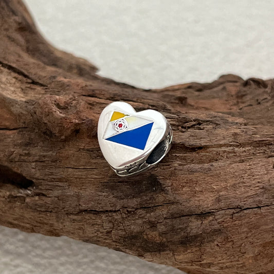 Bonaire Flag Exclusive Heart Bead Charm for Pandora Bracelet