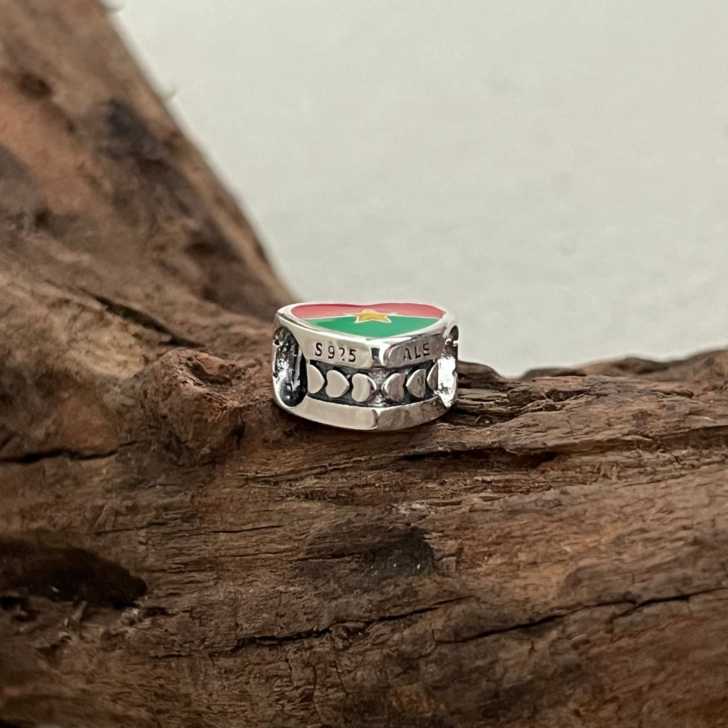 Burkina Faso Flag Exclusive Heart Bead Charm for Pandora Bracelet