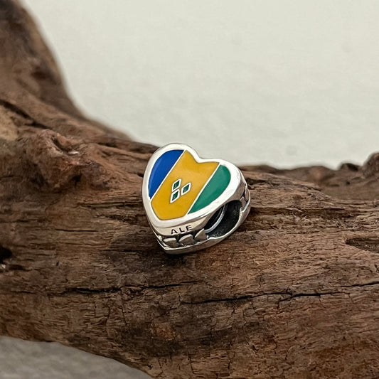I love Saint Vincent and the Grenadines Exclusive Heart Bead Charm for Pandora Bracelet