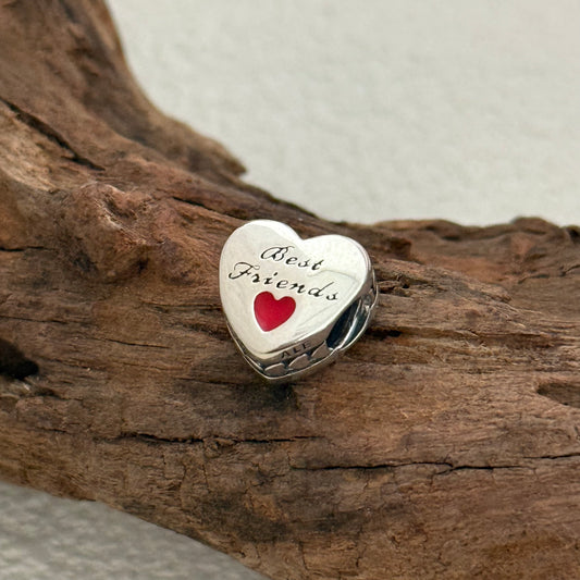 Love Best Friend Exclusive Heart Bead Charm for Pandora Bracelet