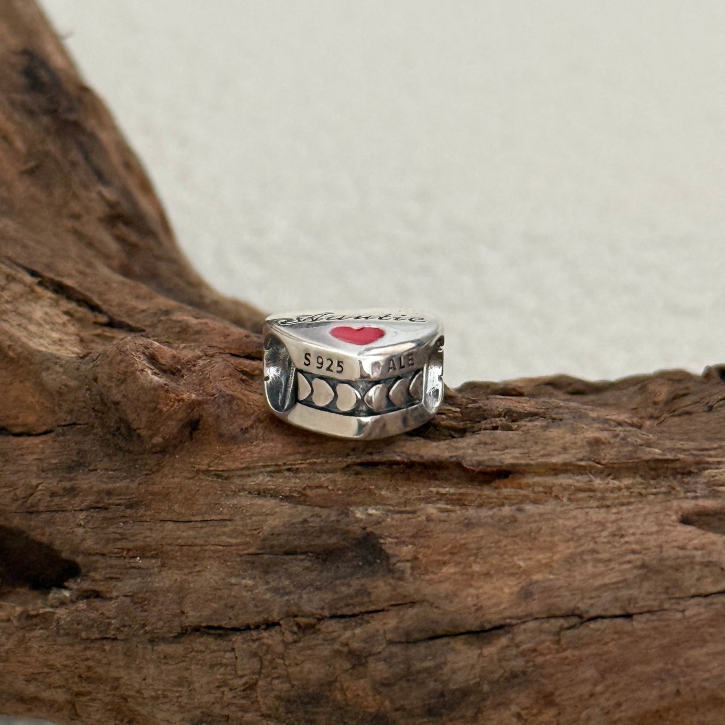 Love Auntie Exclusive Heart Bead Charm for Pandora Bracelet