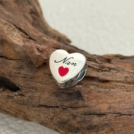 Love Nan Exclusive Heart Bead Charm for Pandora Bracelet