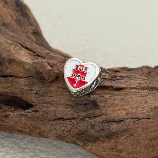 Gibraltar Exclusive Heart Bead Charm for Pandora Bracelet