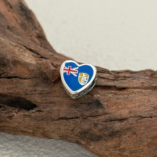 Saint Helena flag Exclusive Heart Bead Charm for Pandora Bracelet