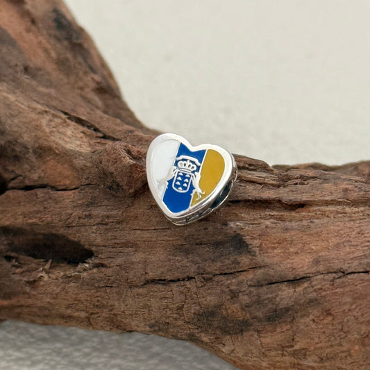I Love canary Islands Exclusive Heart Bead Charm for Pandora Bracelet
