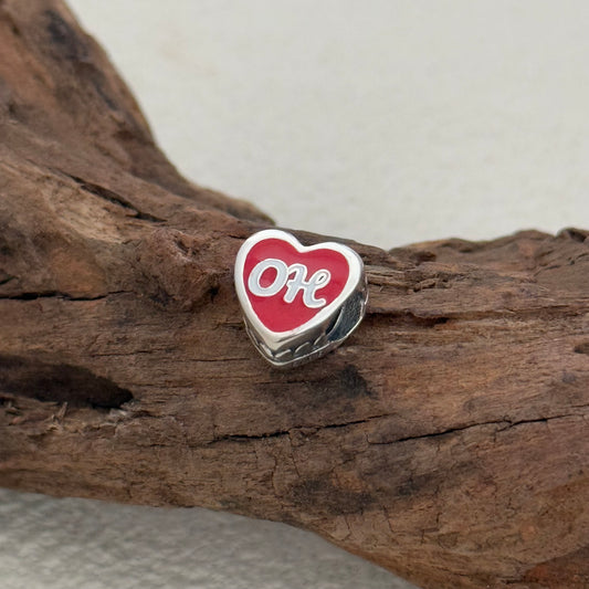 Ohio Exclusive Heart Bead Charm for Pandora Bracelet