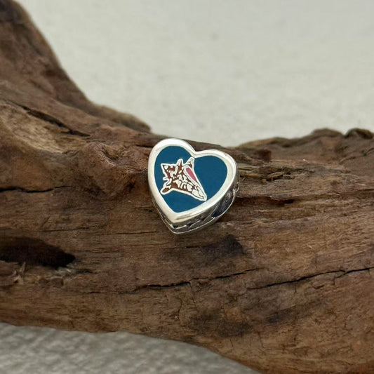 Turks and Caicos Islands Exclusive Heart Bead Charm for Pandora Bracelet