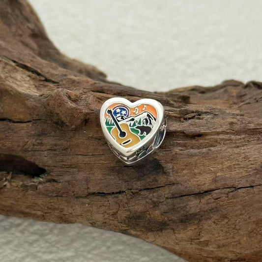 Tennessee Country Exclusive Heart Bead Charm for Pandora Bracelet