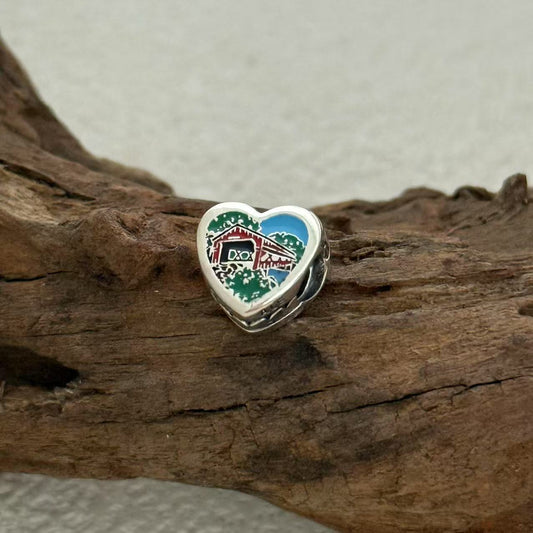 Ohio Bridge Exclusive Heart Bead Charm for Pandora Bracelet