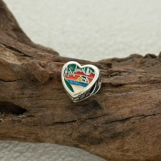 Florida Heaven Exclusive Heart Bead Charm for Pandora Bracelet